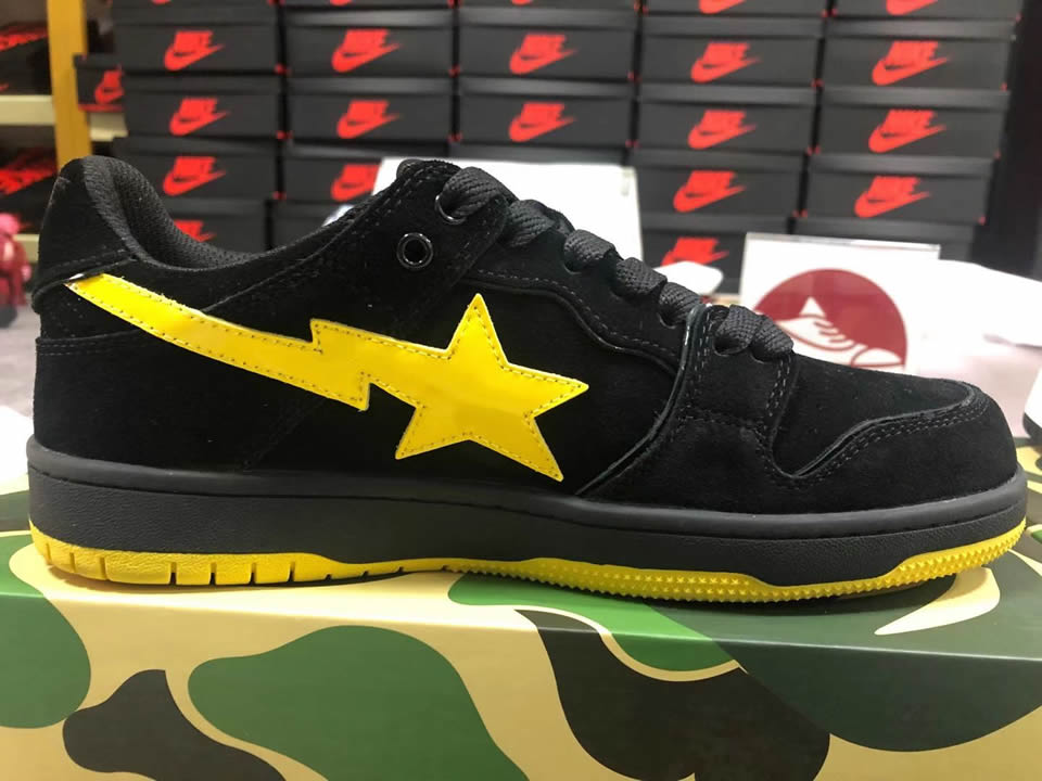 A Bathing Ape Bape Sta Low Black Yellow 1g701090005 9 - www.kickbulk.co