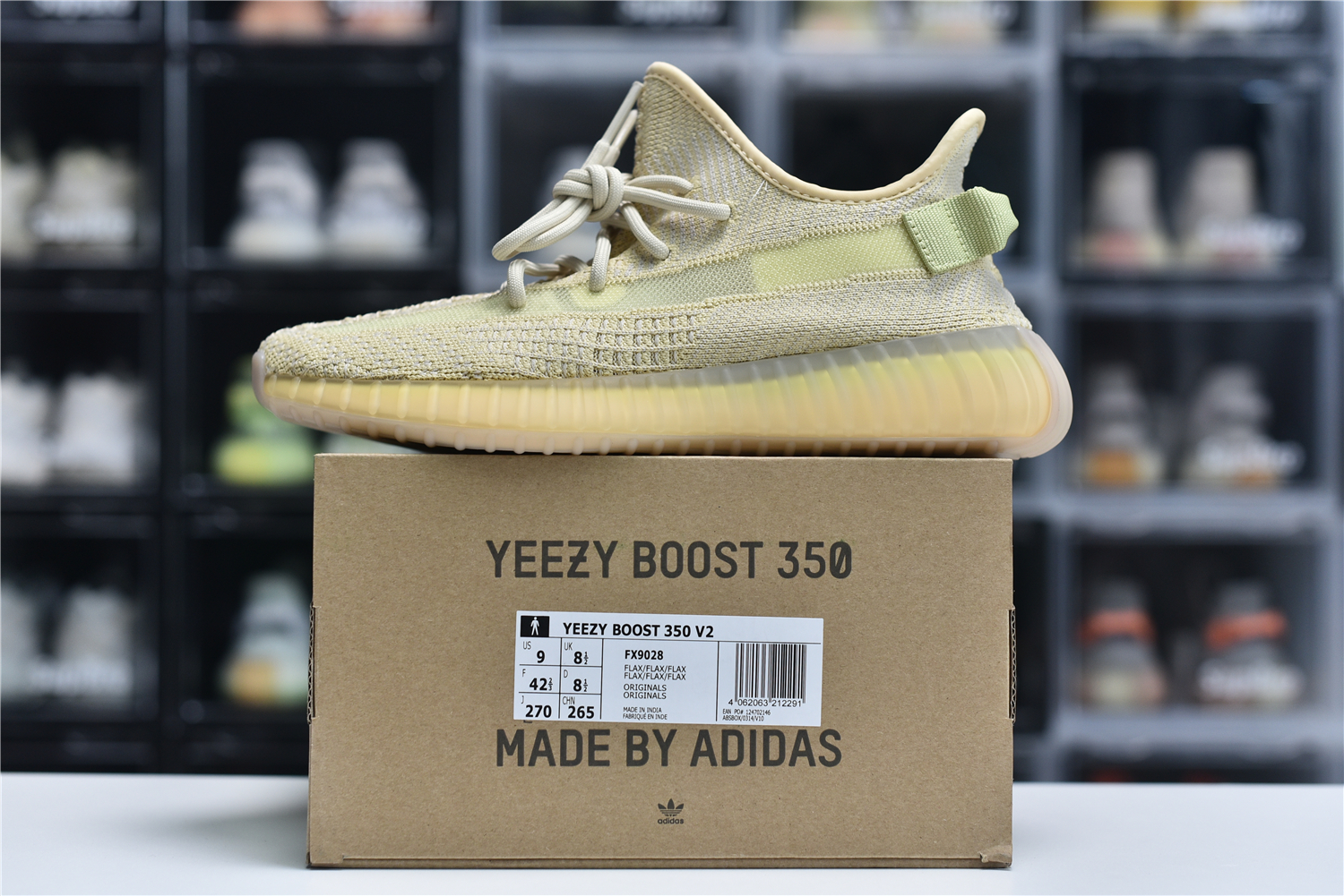 Adidas Yeezy Boost 350 V2 Flax Fx9028 For Sale 36 - www.kickbulk.co