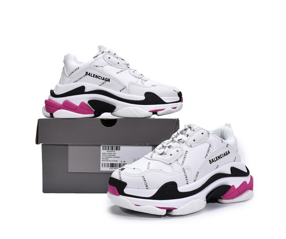 Balenciaga Triple S Letter White Rose Red 524039w2fa49155 3 - www.kickbulk.co