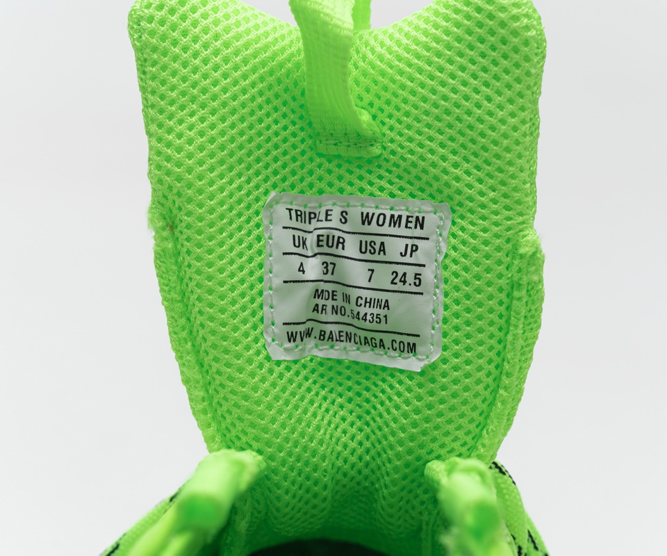 Balenciaga Triple S Fluorescent Green 544351w09o13802 19 - www.kickbulk.co