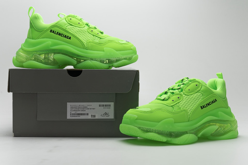 Balenciaga Triple S Fluorescent Green 544351w09o13802 3 - www.kickbulk.co