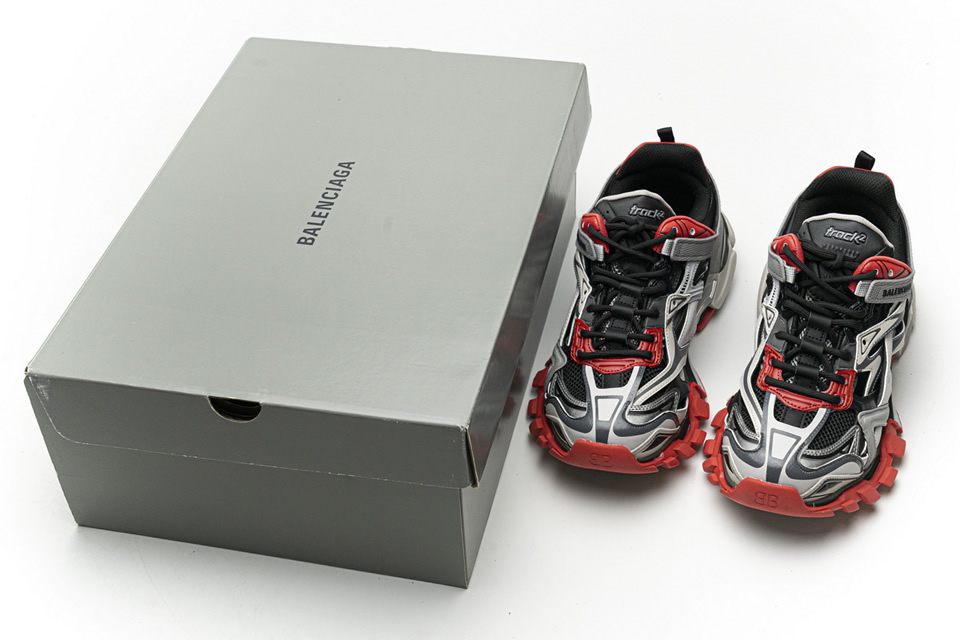 Balenciaga Track 2 Sneaker Grey Red 570391w2gn31003 4 - www.kickbulk.co