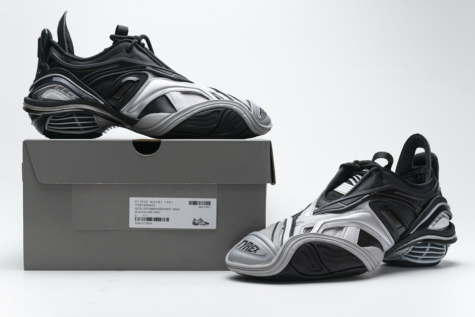 Balenciaga Tyrex 5.0 Sneaker Black Silver 4 - www.kickbulk.co