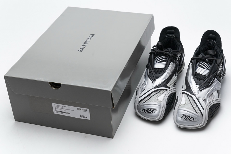 Balenciaga Tyrex 5.0 Sneaker Black Silver 8 - www.kickbulk.co