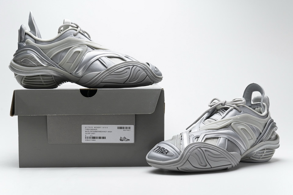 Balenciaga Tyrex 5.0 Sneaker Silver 4 - www.kickbulk.co