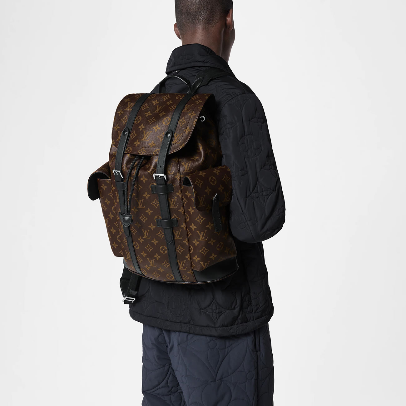 Lv Backpack Christopher Mm Monogram Macassar Canvas M43735 4 - www.kickbulk.co