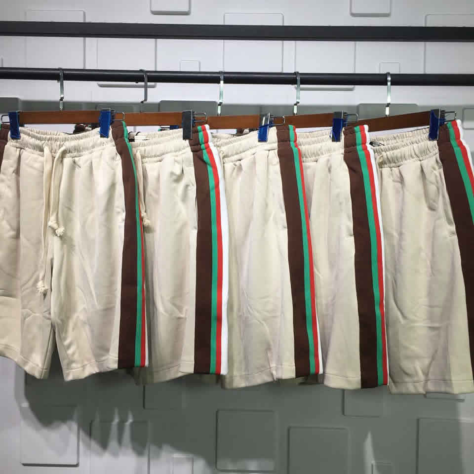 Gucci Red Green Webbing Shorts Apricot Color 5 - www.kickbulk.co