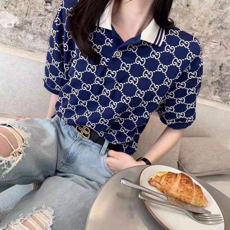 Gucci Pattern Embroidery Polo 2021 5 - www.kickbulk.co