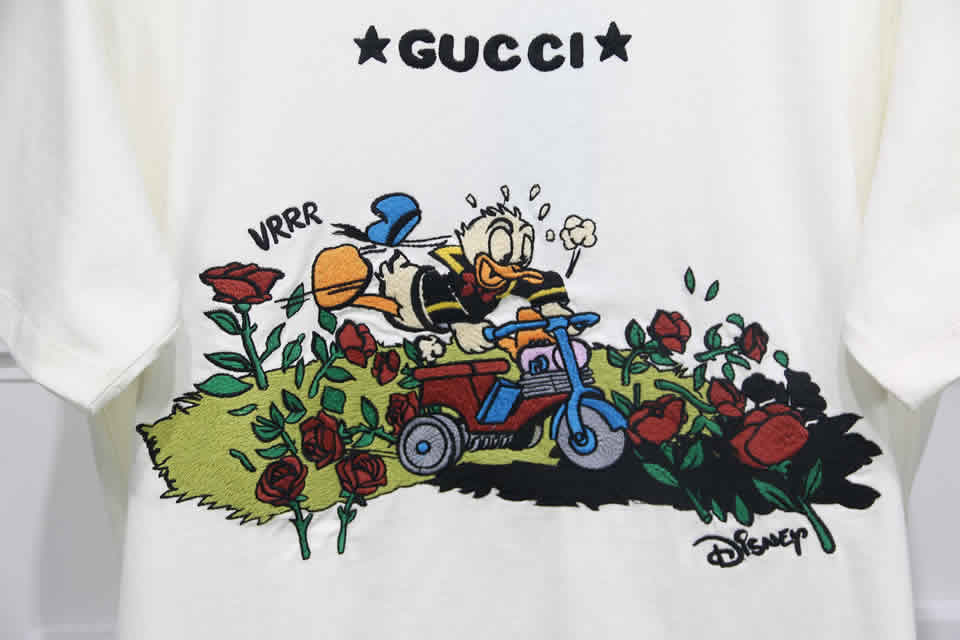 Disney Gucci Donald Duck Embroidery T Shirt 10 - www.kickbulk.co