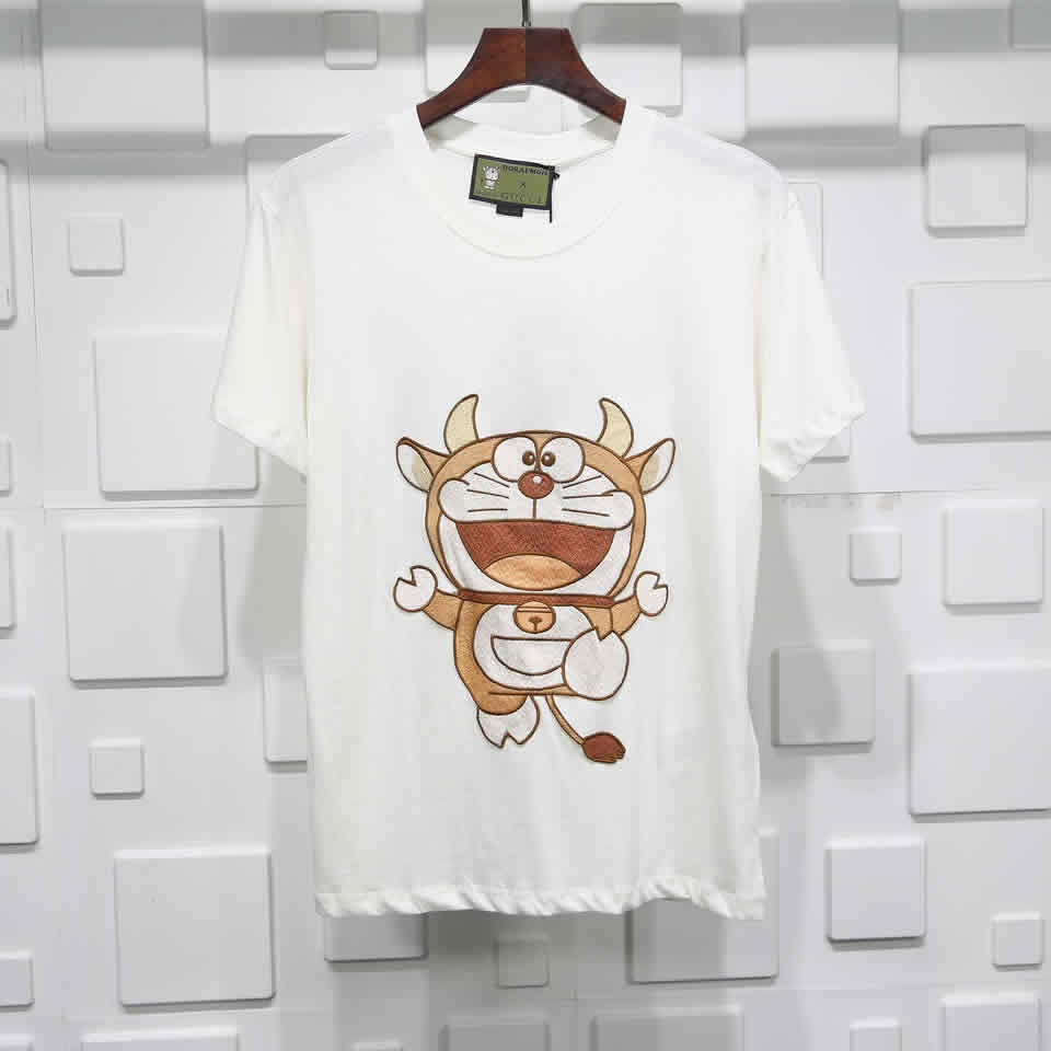 Gucci Doraemon T Shirt Embroidery Pure Cotton 1 - www.kickbulk.co