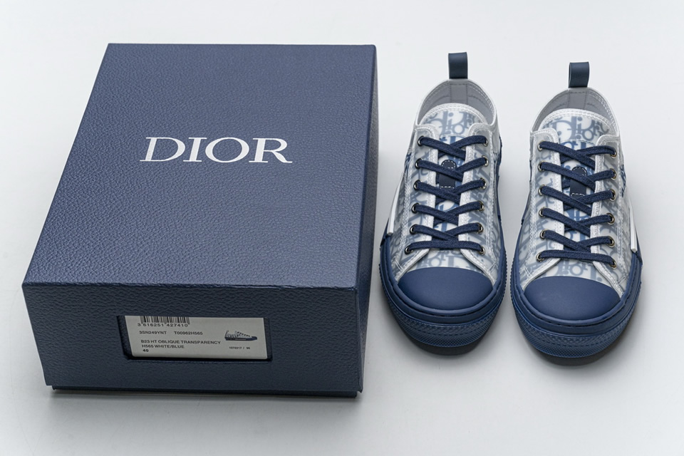 Dior B23 Ht Oblique Transparency Low T00962h565 White Blue 9 - www.kickbulk.co