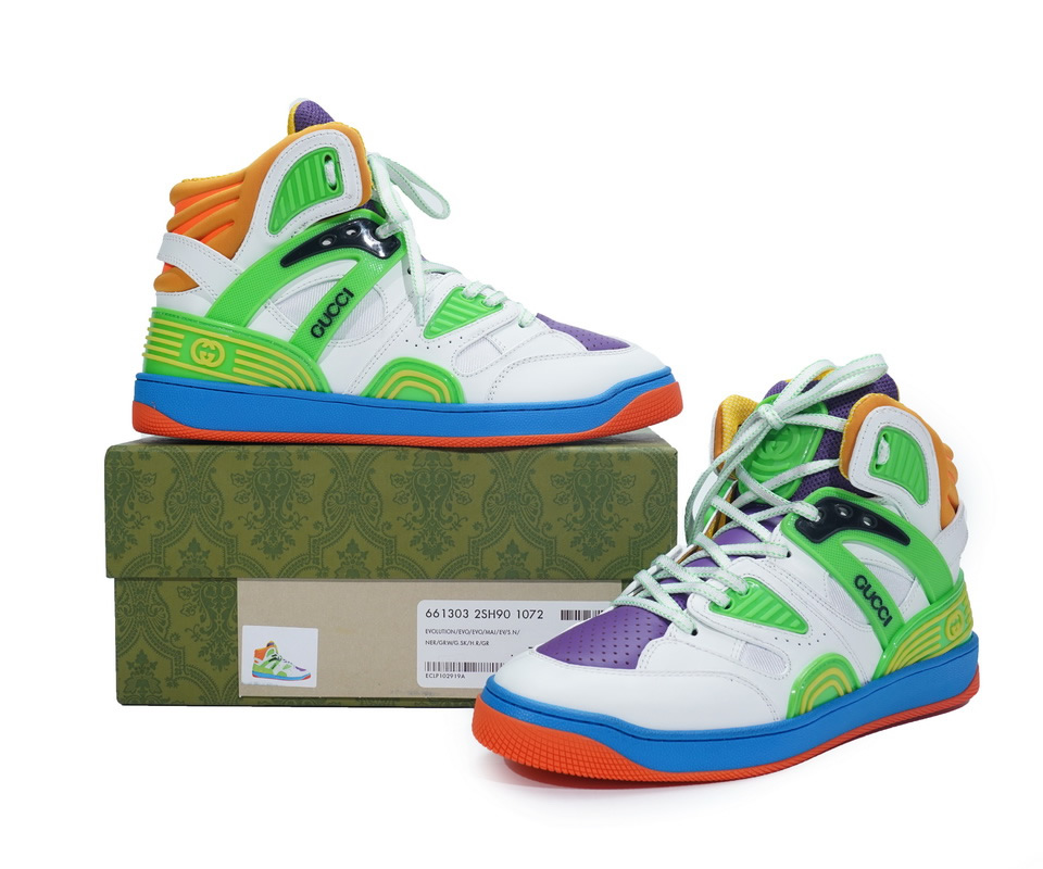 Gucci Basketball Shoes Basket White Green Purple 33130325h901072 3 - www.kickbulk.co