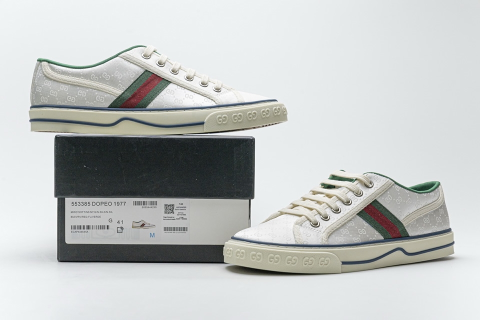 Gucci White Silk Sneakers 553385dopeo1977 7 - www.kickbulk.co