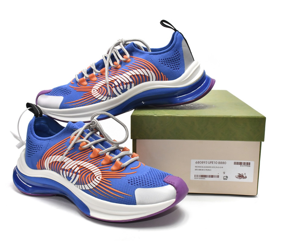 Gucci Run Sneakers White Blue Orange 680893 Ufe10 8880 6 - www.kickbulk.co