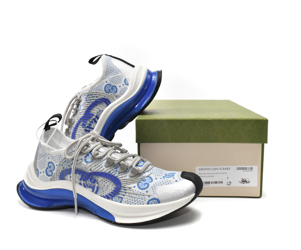 Gucci Run Sneakers White Blue 680900 Usn10 8485 6 - www.kickbulk.co