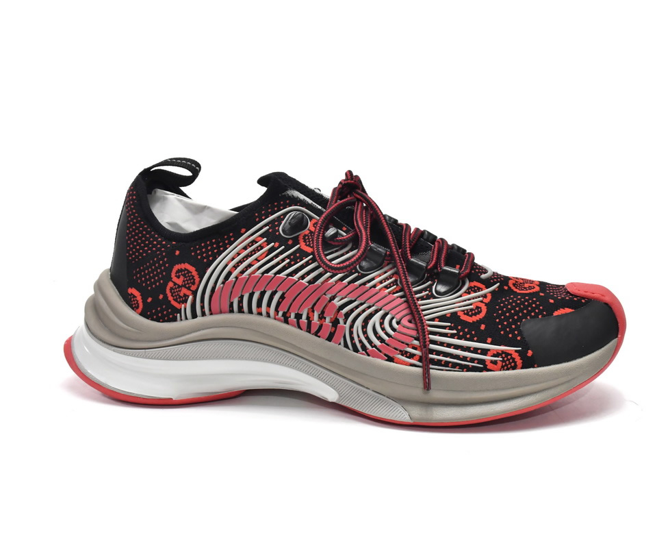 Gucci Run Sneakers Black Red 680900 Usn10 8490 2 - www.kickbulk.co