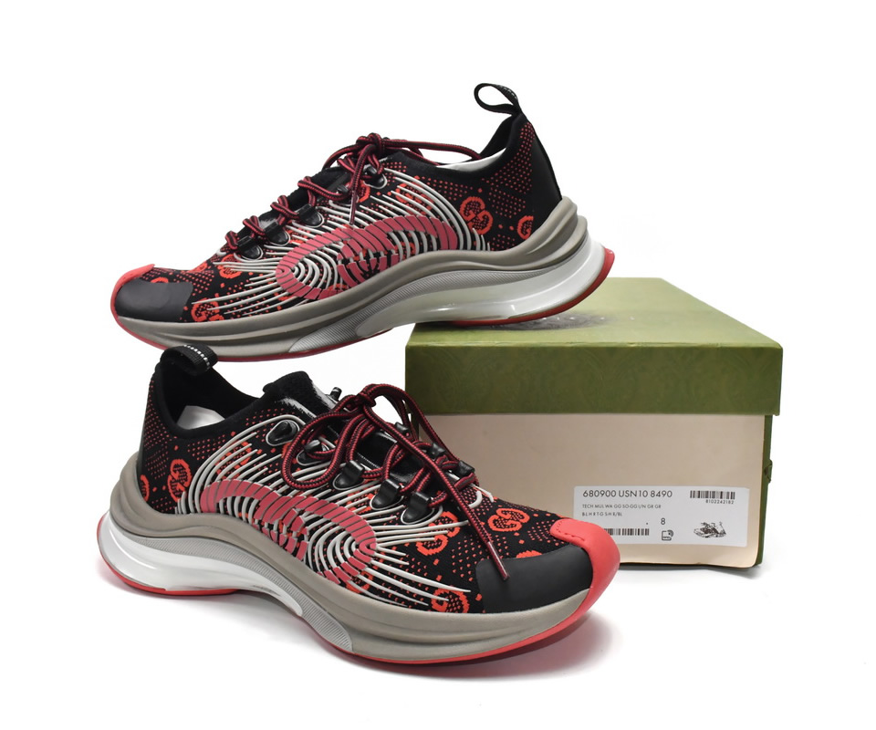 Gucci Run Sneakers Black Red 680900 Usn10 8490 7 - www.kickbulk.co