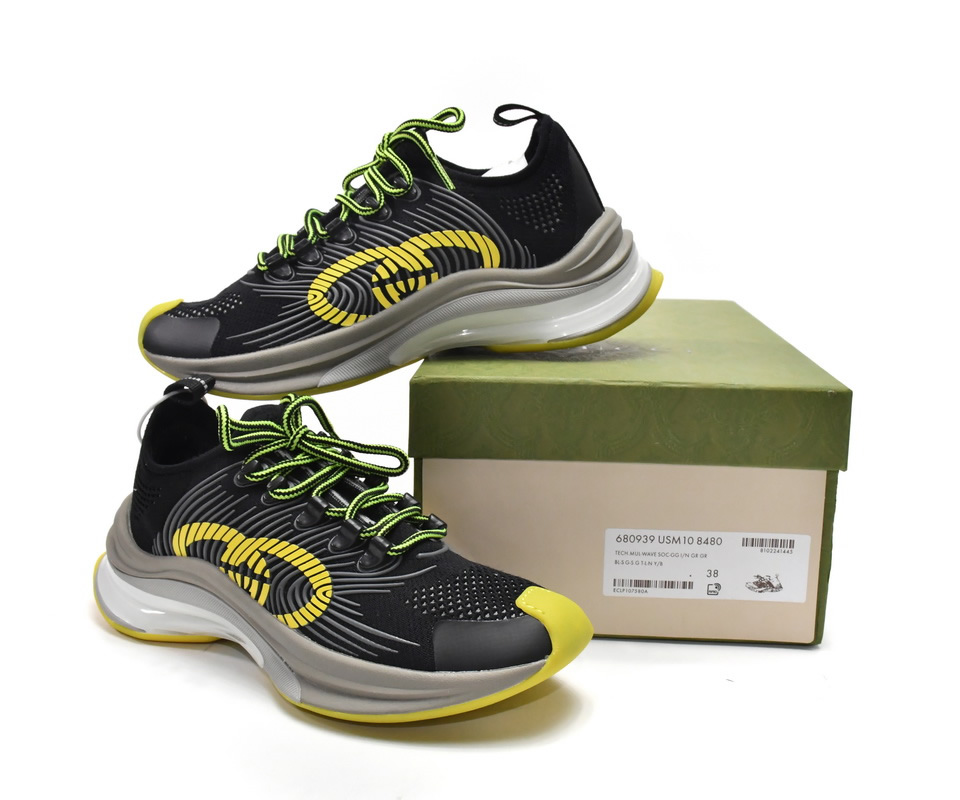 Gucci Run Sneakers Black Yellow 680939 Usm10 8480 6 - www.kickbulk.co