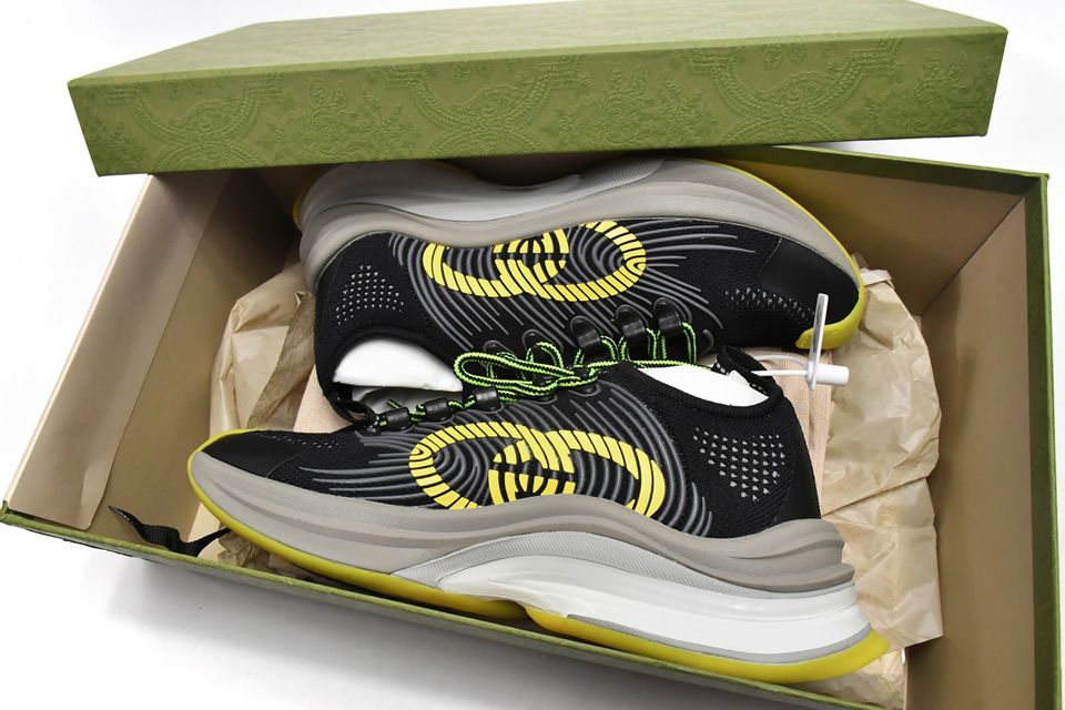 Gucci Run Sneakers Black Yellow 680939 Usm10 8480 8 - www.kickbulk.co