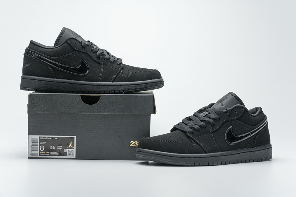 Nike Air Jordan 1 Low Triple Black 553558 056 3 - www.kickbulk.co