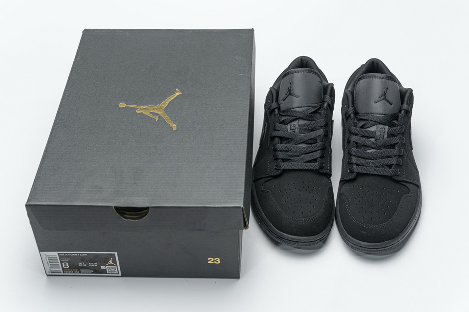 Nike Air Jordan 1 Low Triple Black 553558 056 8 - www.kickbulk.co