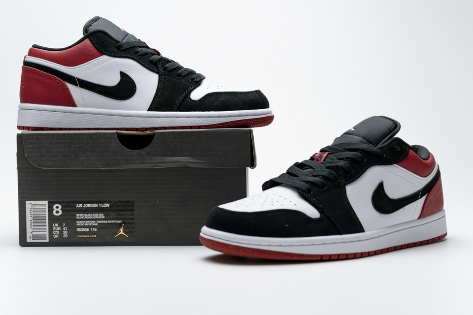 Nike Air Jordan 1 Low Black Toe 553558 116 3 - www.kickbulk.co