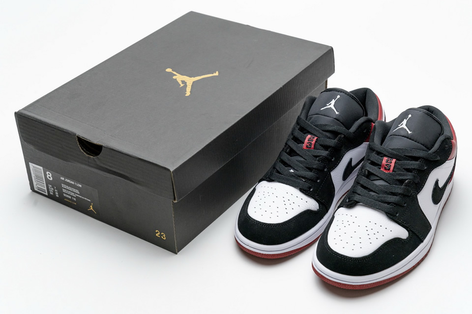 Nike Air Jordan 1 Low Black Toe 553558 116 6 - www.kickbulk.co