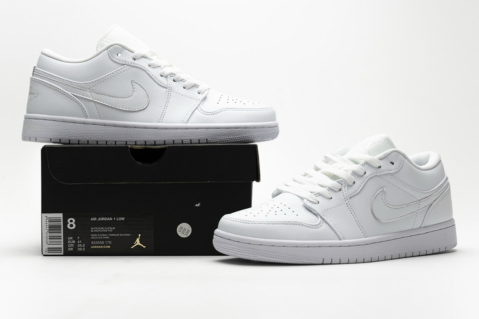 Air Jordan 1 Retro Low Pure Platinum 553558 170 6 - www.kickbulk.co