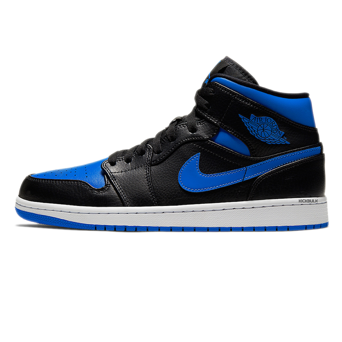 Air Jordan 1 Mid Black Hyper Royal 554724 068 1 - www.kickbulk.co