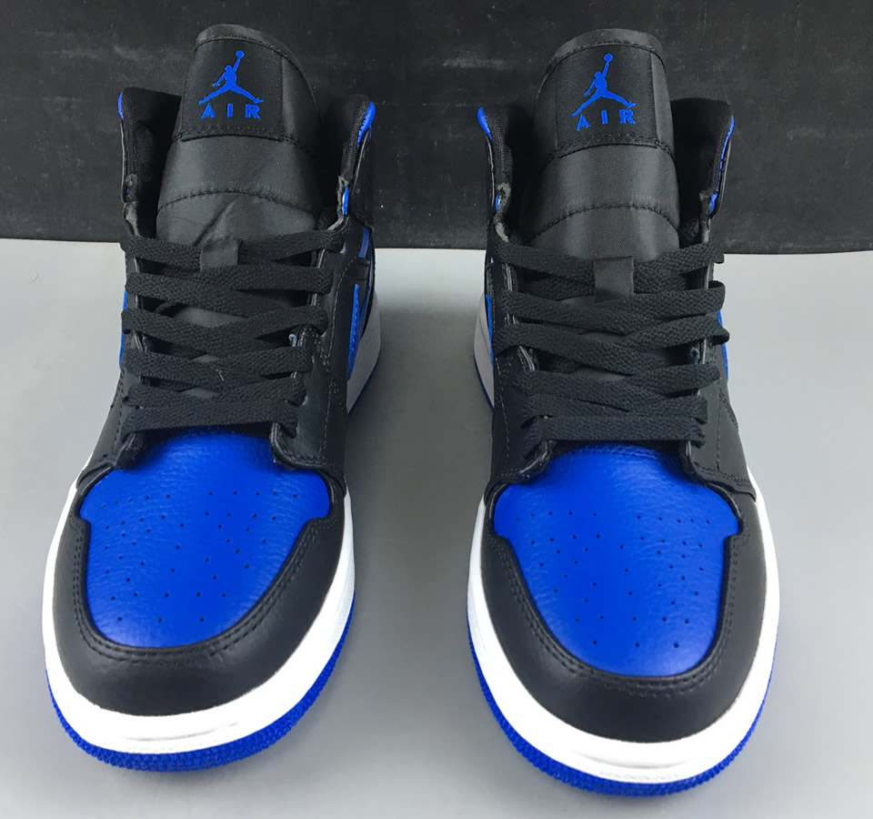 Air Jordan 1 Mid Black Hyper Royal 554724 068 21 - www.kickbulk.co