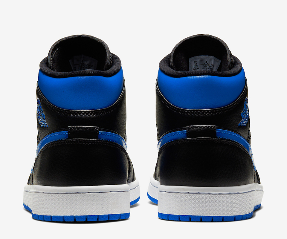 Air Jordan 1 Mid Black Hyper Royal 554724 068 3 - www.kickbulk.co