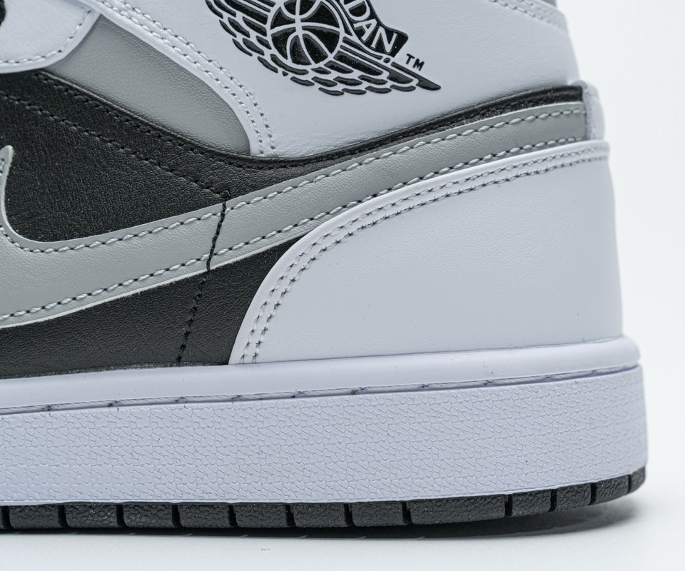 Nike Air Jordan 1 Mid White Shadow Black 554724 073 15 - www.kickbulk.co