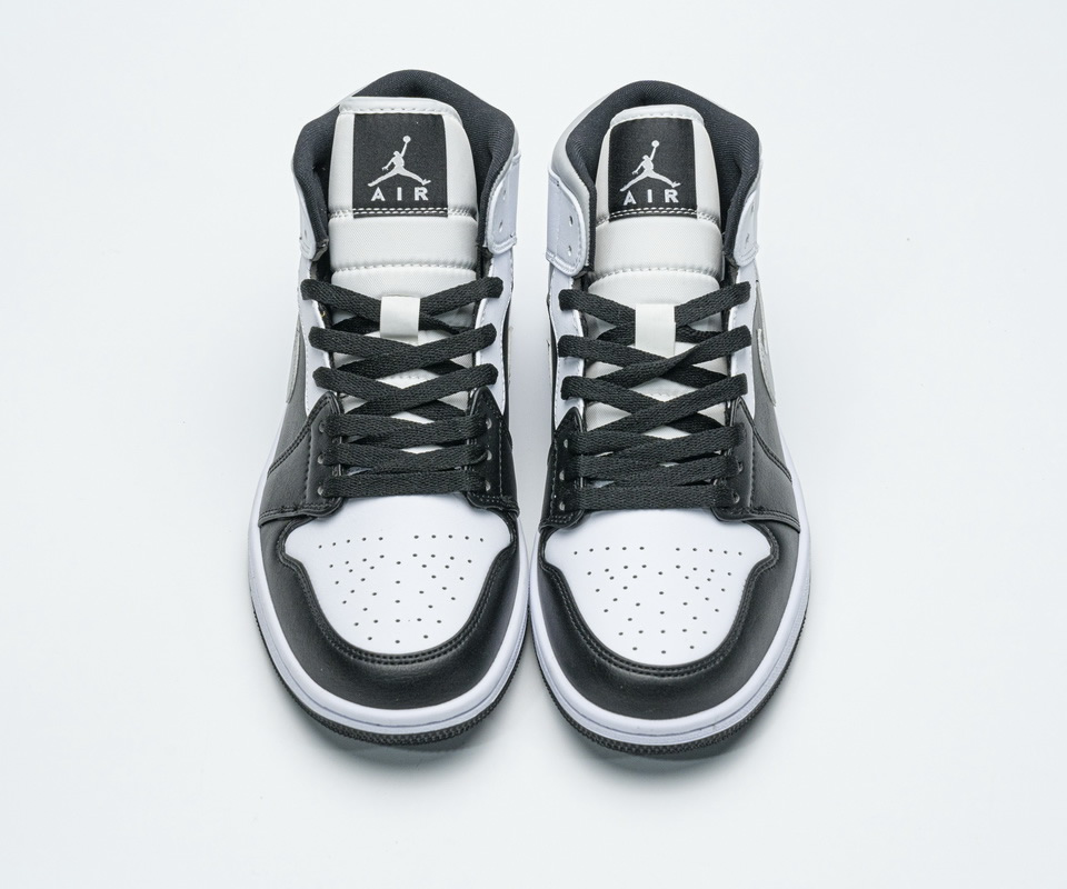 Nike Air Jordan 1 Mid White Shadow Black 554724 073 2 - www.kickbulk.co