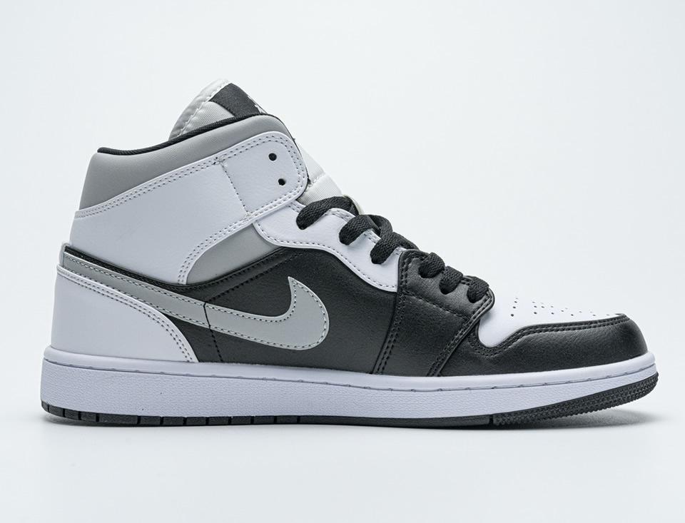 Nike Air Jordan 1 Mid White Shadow Black 554724 073 8 - www.kickbulk.co