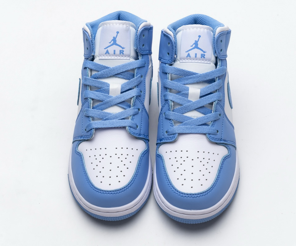 Nike Air Jordan 1 Retro Mid Unc University Blue 554724 106 2 - www.kickbulk.co