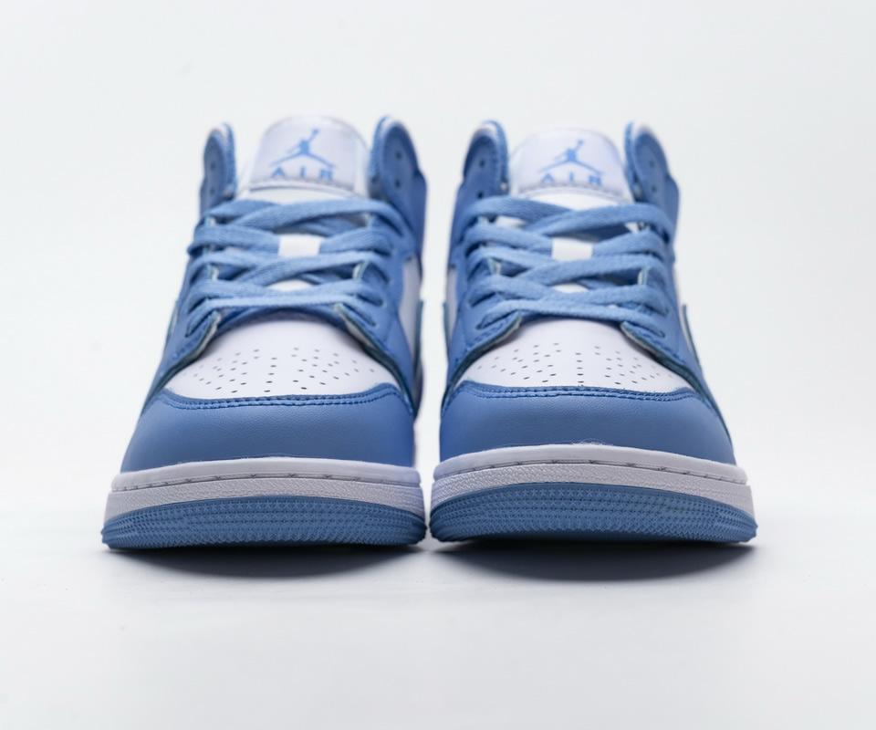 Nike Air Jordan 1 Retro Mid Unc University Blue 554724 106 6 - www.kickbulk.co