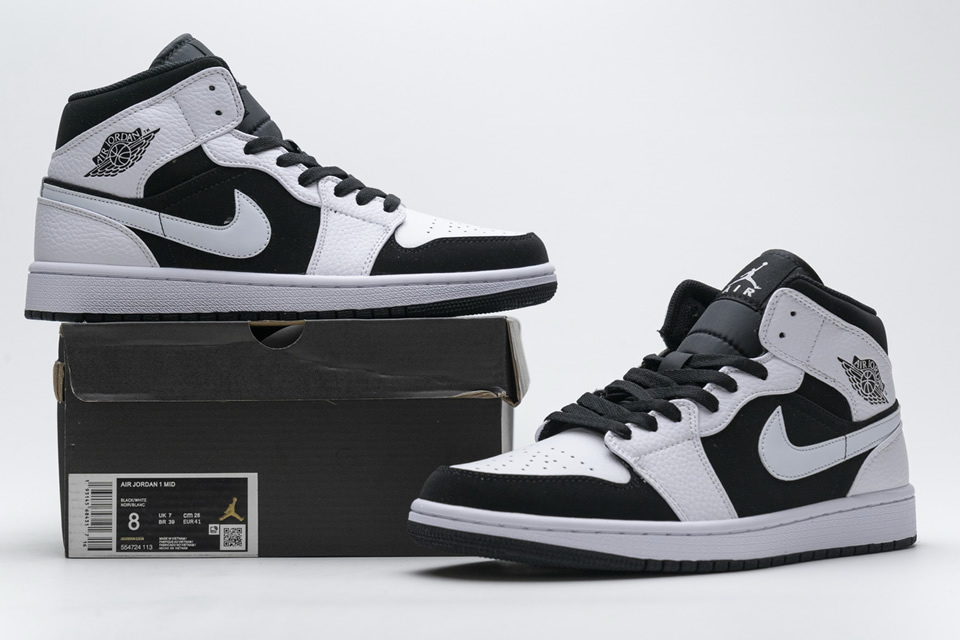 Nike Air Jordan 1 Mid Tuxedo 554724 113 3 - www.kickbulk.co