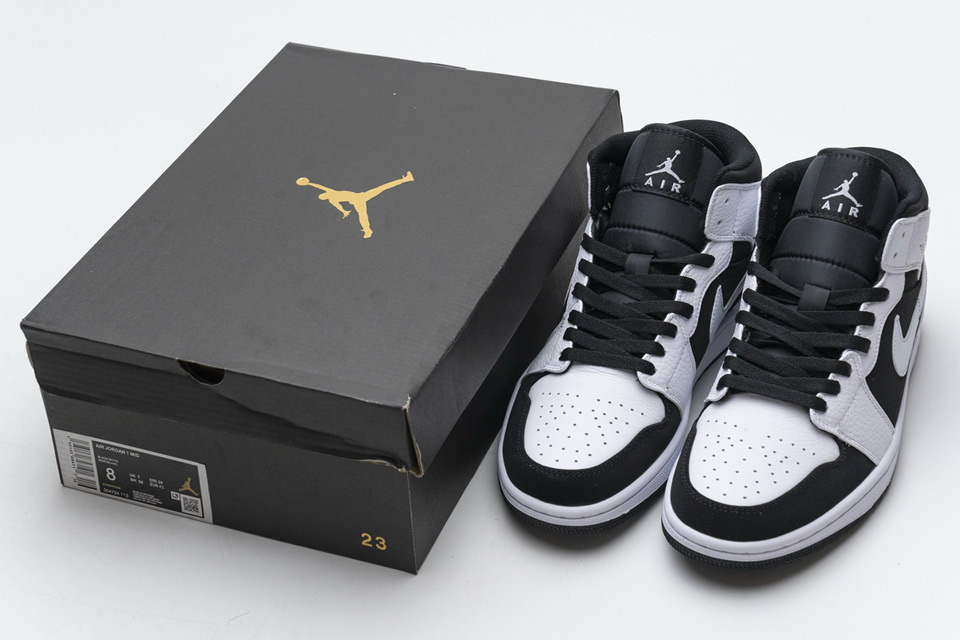 Nike Air Jordan 1 Mid Tuxedo 554724 113 4 - www.kickbulk.co