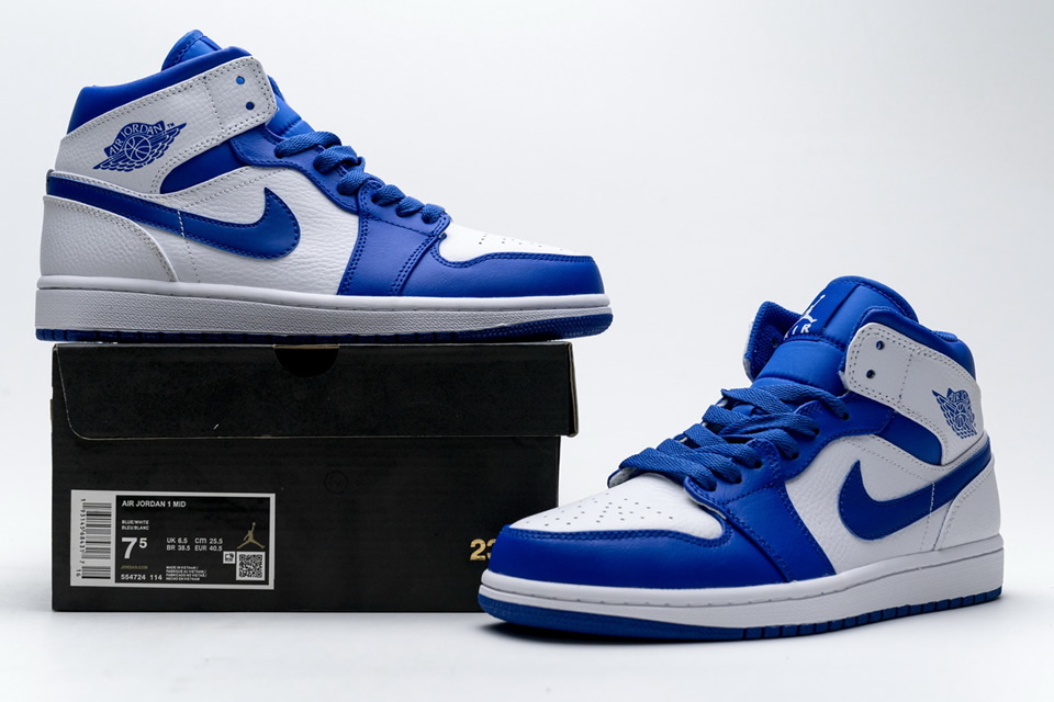 Nike Air Jordan 1 Mid Hyper Royal 554724 114 3 - www.kickbulk.co