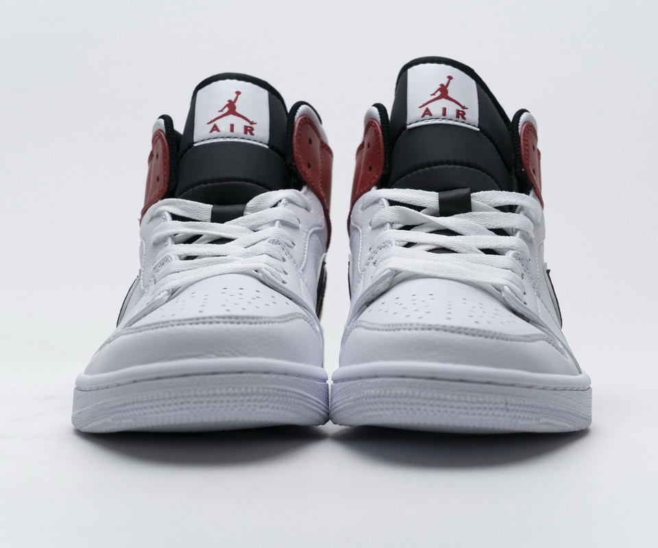Nike Air Jordan 1 Mid White Black Gym Red 554724 116 6 - www.kickbulk.co
