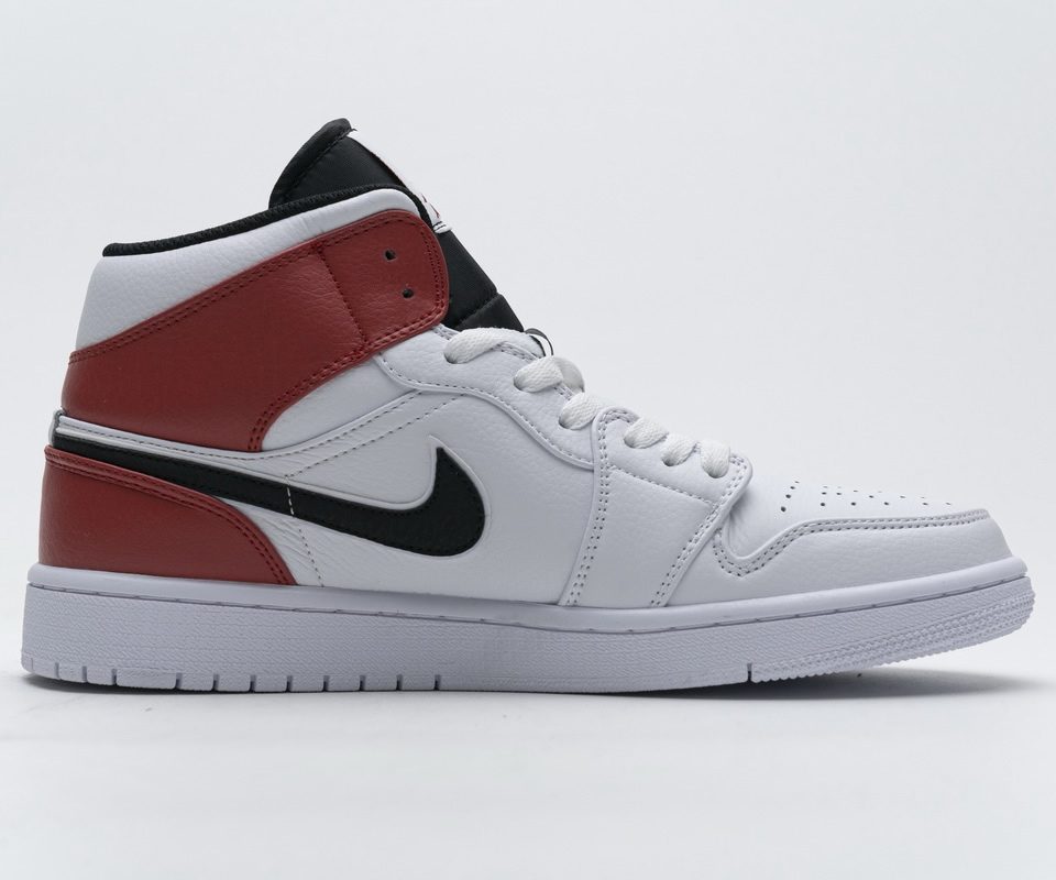 Nike Air Jordan 1 Mid White Black Gym Red 554724 116 8 - www.kickbulk.co