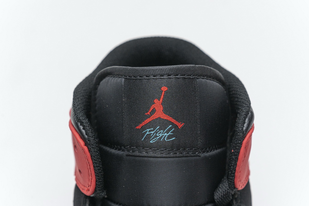 Nike Air Jordan 1 Mid Multi Color Bred Orange Mens Gs Shoes 554724 125 15 - www.kickbulk.co