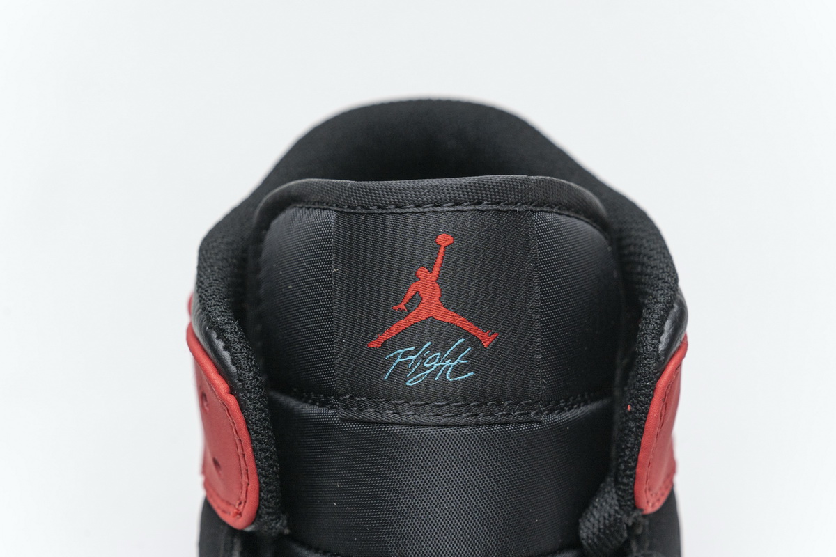 Nike Air Jordan 1 Mid Multi Color Bred Orange Mens Gs Shoes 554724 125 15 - www.kickbulk.co