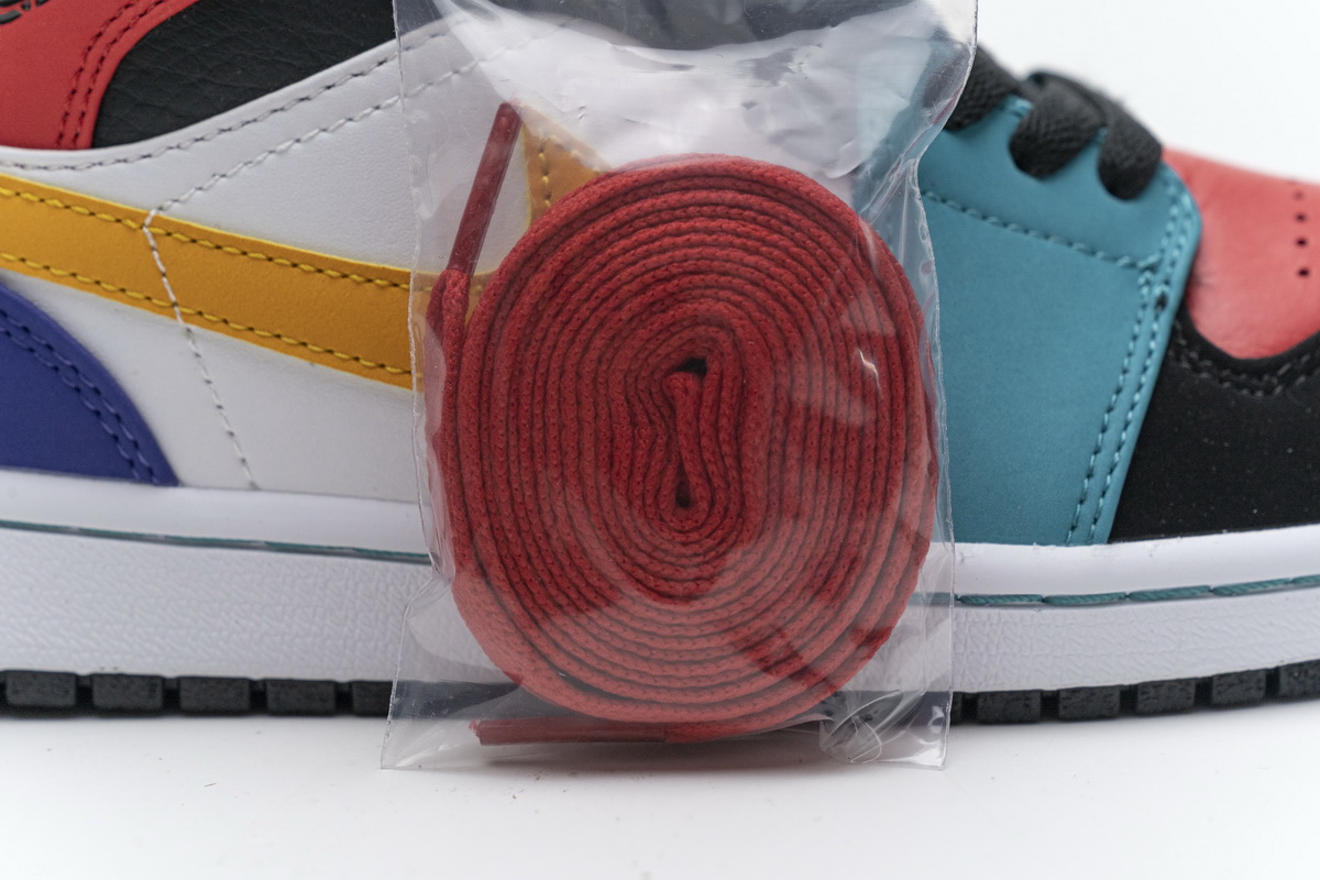 Nike Air Jordan 1 Mid Multi Color Bred Orange Mens Gs Shoes 554724 125 17 - www.kickbulk.co