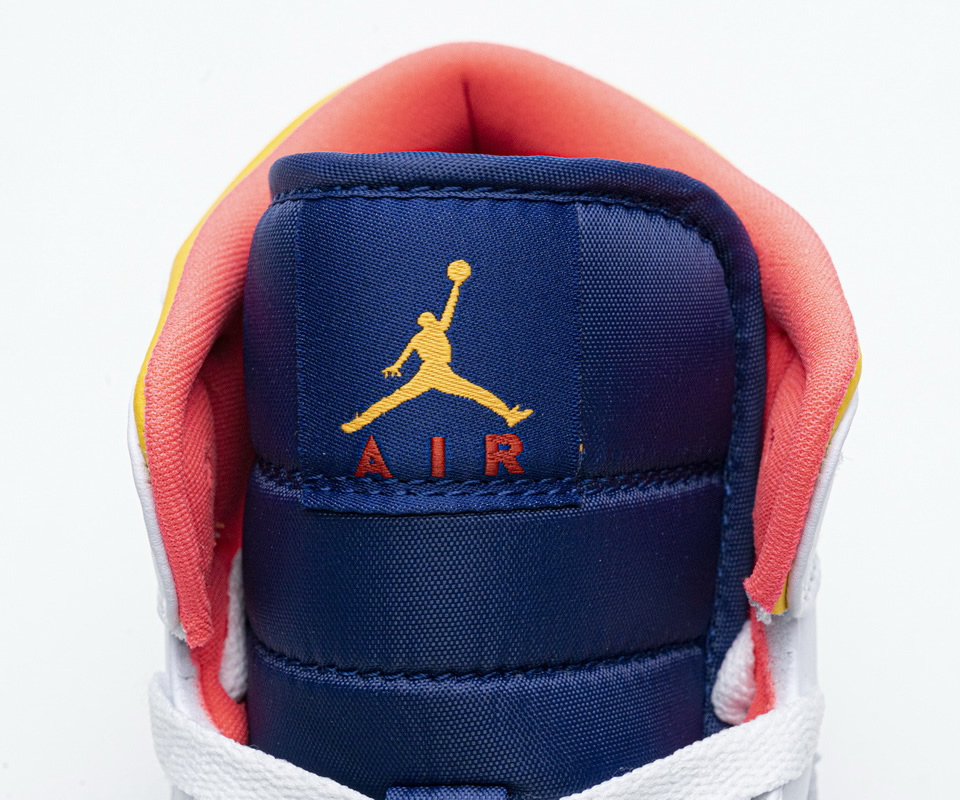 Nike Air Jordan 1 Mid Royal Blue Laser Orange 554724 131 14 - www.kickbulk.co