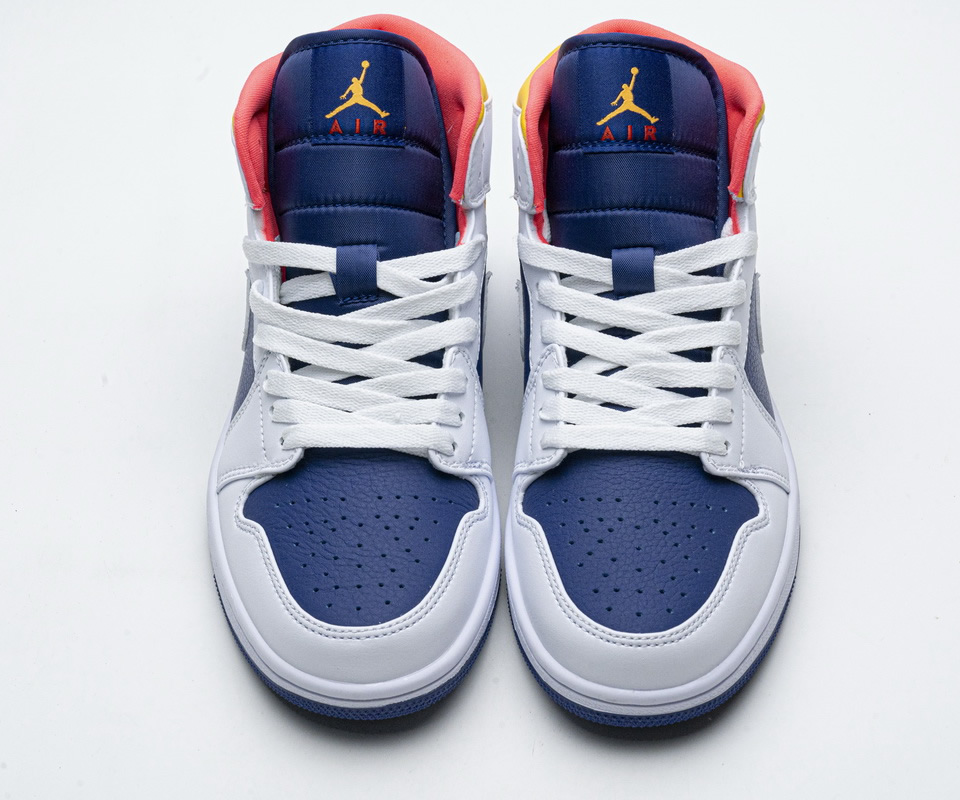 Nike Air Jordan 1 Mid Royal Blue Laser Orange 554724 131 2 - www.kickbulk.co