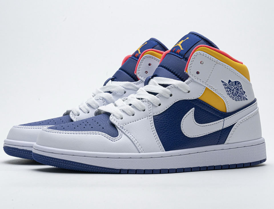 Nike Air Jordan 1 Mid Royal Blue Laser Orange 554724 131 5 - www.kickbulk.co