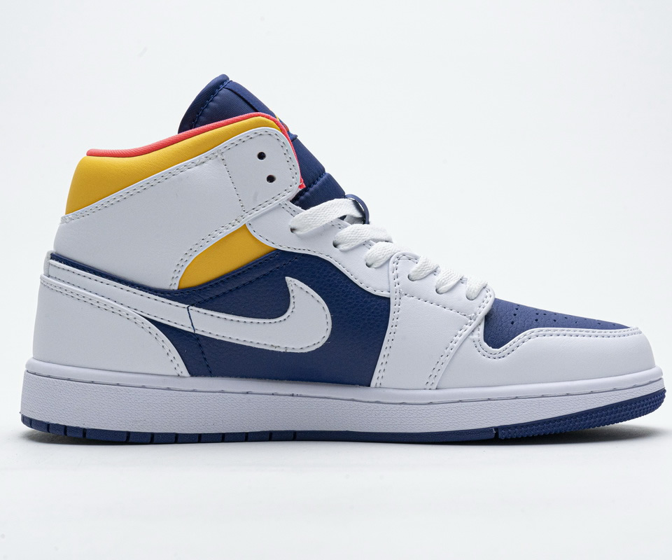 Nike Air Jordan 1 Mid Royal Blue Laser Orange 554724 131 8 - www.kickbulk.co