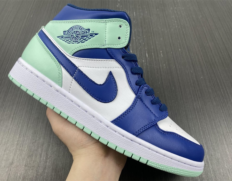 Air Jordan 1 Mid Blue Mint 554724 413 10 - www.kickbulk.co