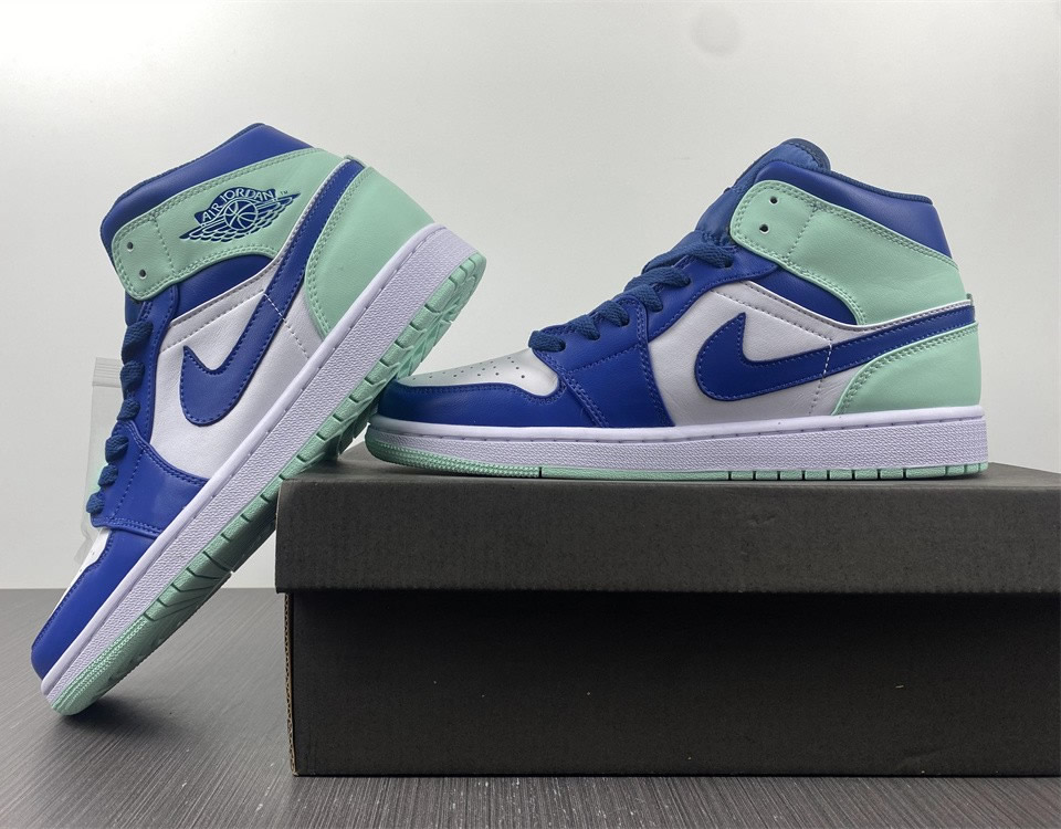 Air Jordan 1 Mid Blue Mint 554724 413 11 - www.kickbulk.co